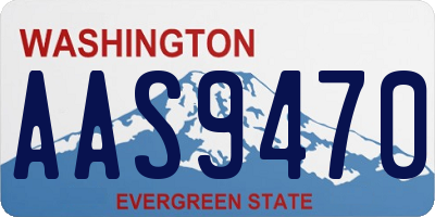 WA license plate AAS9470