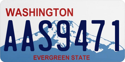 WA license plate AAS9471