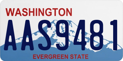 WA license plate AAS9481