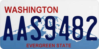 WA license plate AAS9482