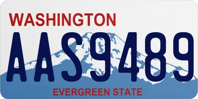 WA license plate AAS9489
