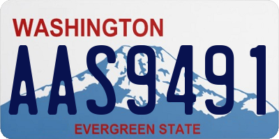 WA license plate AAS9491