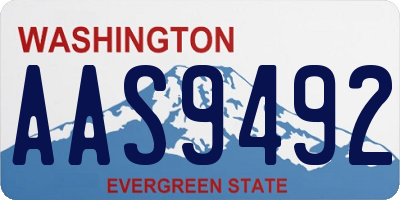 WA license plate AAS9492