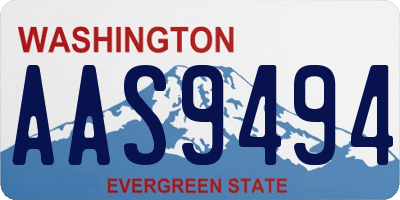 WA license plate AAS9494