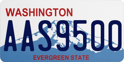 WA license plate AAS9500