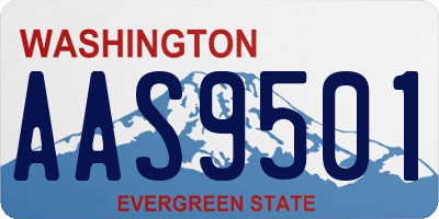 WA license plate AAS9501