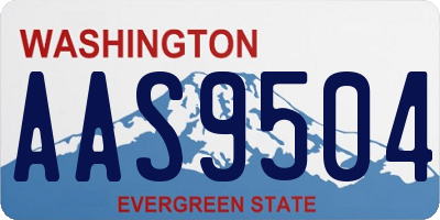 WA license plate AAS9504