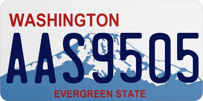 WA license plate AAS9505