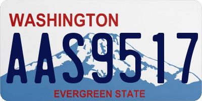 WA license plate AAS9517