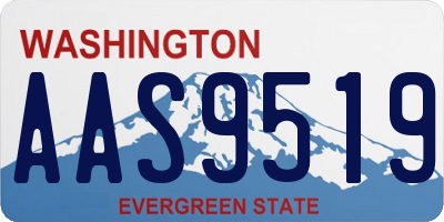 WA license plate AAS9519