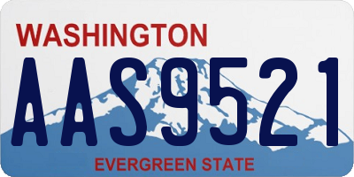 WA license plate AAS9521