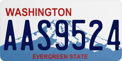 WA license plate AAS9524