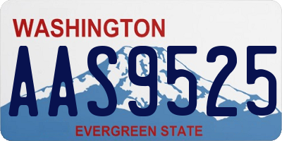 WA license plate AAS9525