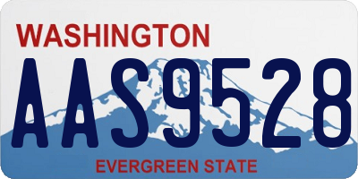 WA license plate AAS9528