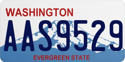 WA license plate AAS9529