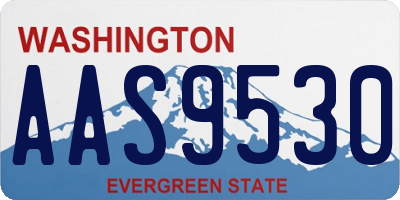 WA license plate AAS9530