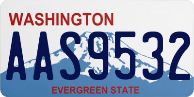 WA license plate AAS9532