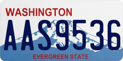 WA license plate AAS9536
