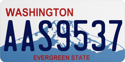 WA license plate AAS9537