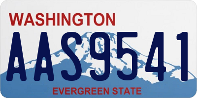 WA license plate AAS9541