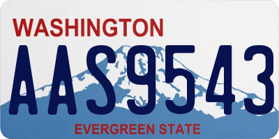 WA license plate AAS9543