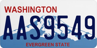 WA license plate AAS9549