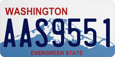 WA license plate AAS9551