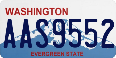 WA license plate AAS9552