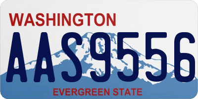 WA license plate AAS9556