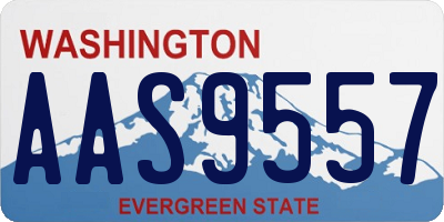 WA license plate AAS9557