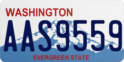 WA license plate AAS9559