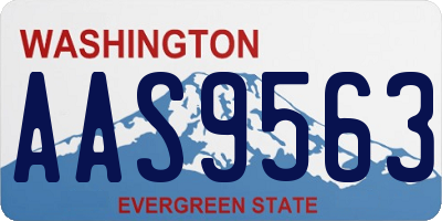 WA license plate AAS9563