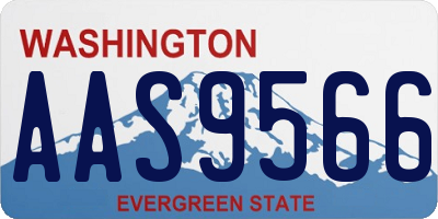 WA license plate AAS9566