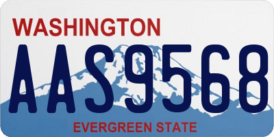 WA license plate AAS9568