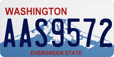 WA license plate AAS9572