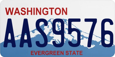 WA license plate AAS9576