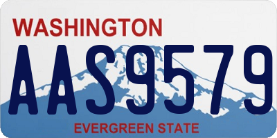 WA license plate AAS9579