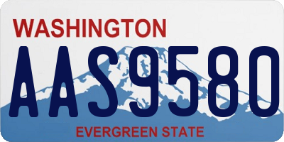 WA license plate AAS9580