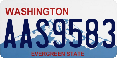 WA license plate AAS9583