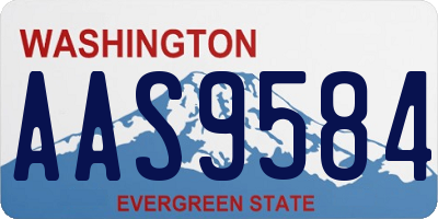 WA license plate AAS9584
