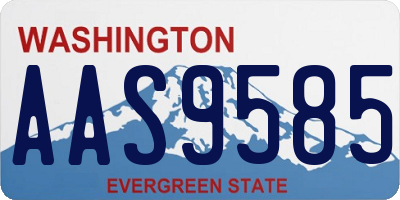 WA license plate AAS9585