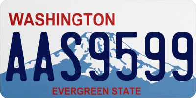 WA license plate AAS9599