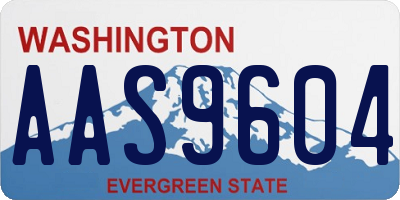 WA license plate AAS9604