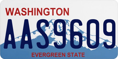 WA license plate AAS9609
