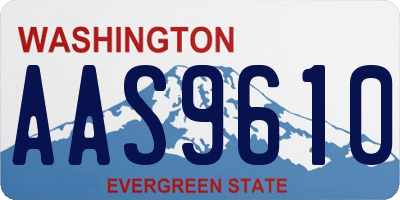 WA license plate AAS9610