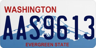 WA license plate AAS9613