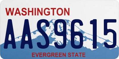 WA license plate AAS9615
