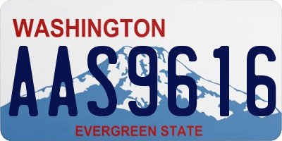 WA license plate AAS9616