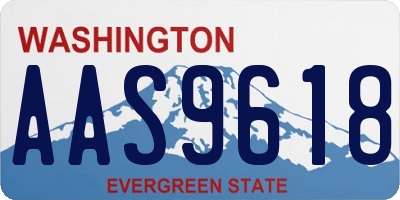 WA license plate AAS9618