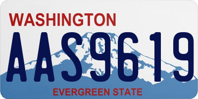 WA license plate AAS9619